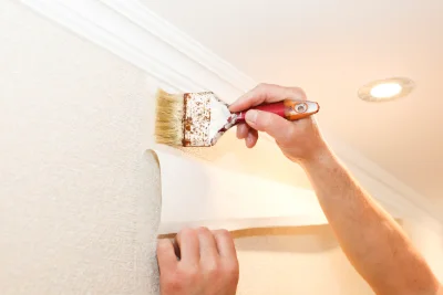 Pose de papier peint à la Laupie — revêtements muraux et toiles de verre